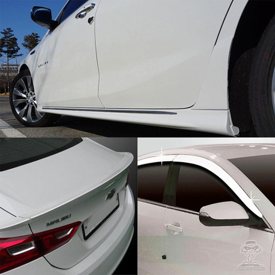 이엑스엘이디,올뉴말리부 스포일러/바디킷 사이드세트/크롬썬바이져