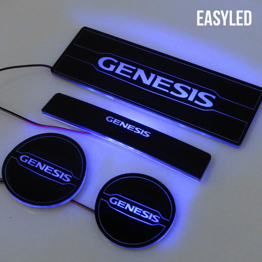 이엑스엘이디,이지엘이디 제네시스 G80 led 컵홀더플레이트 / 도어캐치